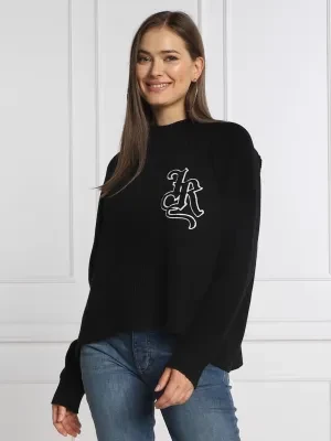 John Richmond Sweter MORON | Oversize fit | z dodatkiem wełny