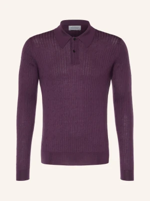 John Smedley Koszulka Polo Z Dzianiny Hodson Z Wełny Merynosowej lila FIOLETOWY