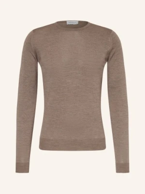 John Smedley Sweter Z Wełny Merynosowej beige