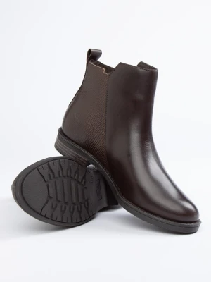 JOLANA & FENENA Skórzane botki w kolorze brązowym rozmiar: 37