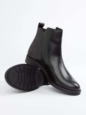 JOLANA & FENENA Skórzane botki w kolorze czarnym rozmiar: 41