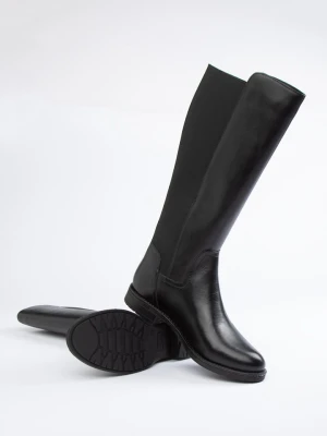 JOLANA & FENENA Skórzane kozaki w kolorze czarnym rozmiar: 40