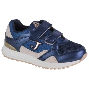 Joma 6100 Jr 2303 J6100S2303V, Dla dziewczynki, Granatowe, buty sneakers, przewiewna siateczka, rozmiar: 31