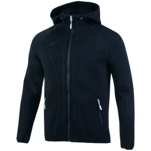 Joma Basilea Softshell Hoodie 101028-100, Męskie, Czarne, bluzy, poliester, rozmiar: L