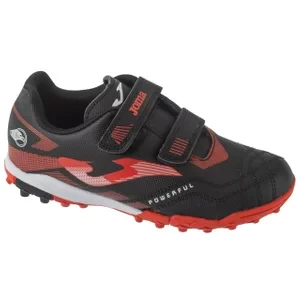 Joma Powerful Jr 2502 TFV POJW2501TFV, Dla chłopca, Czarne, buty piłkarskie - turfy, skóra syntetyczna, rozmiar: 28