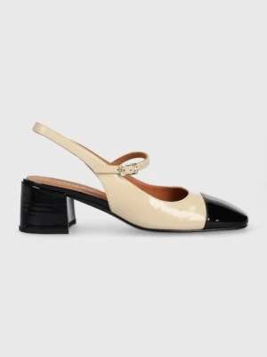 Jonak czółenka skórzane DOUMY VERNIS