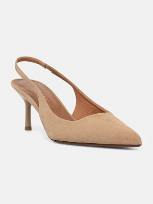 Jonak szpilki z odkrytą piętą zamszowe DIAMANTINE VELOURS