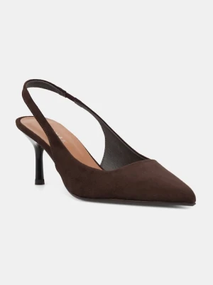 Jonak szpilki z odkrytą piętą zamszowe DIAMANTINE VELOURS