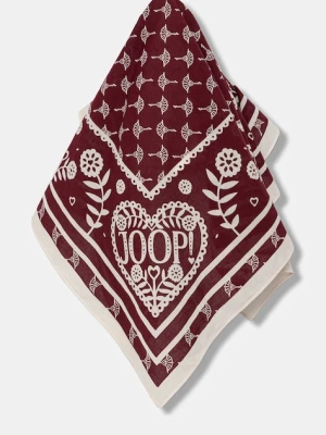 Joop! apaszka bawełniana damska kolor bordowy wzorzysta 30047826