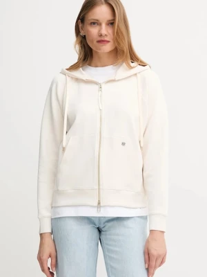 Joop! bluza damska kolor beżowy z kapturem gładka 30048712