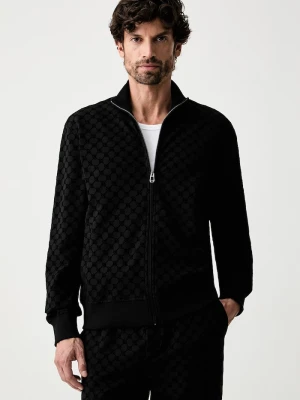 Joop! bluza rozpinana męska z bawełną czarny