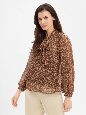 JOOP! Bluzka damska - Bettina Kobiety brązowy wzorzysty,