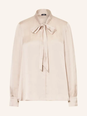 Joop! Bluzka Z Satyny Z Kokardą weiss