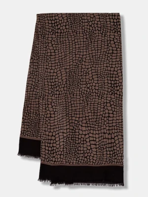 Joop! chusta damska kolor brązowy wzorzysta 30048376