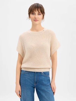 JOOP! Damska koszula z dzianiny z alpaką i wełną - Kulla Kobiety Sztuczne włókno beżowy jednolity,