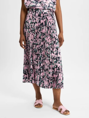 JOOP! Damska spódnica plisowana Kobiety Sztuczne włókno różowy|niebieski wzorzysty,