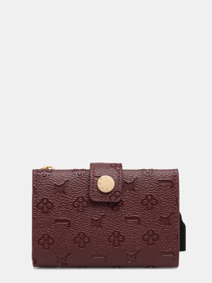 Joop! etui na karty skórzane kolor bordowy 4140008086