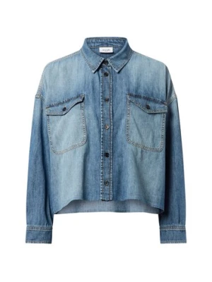 Joop Jeans Damska bluzka dżinsowa - Ursa Kobiety Bawełna niebieski jednolity,