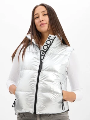Joop Jeans Damska pikowana kamizelka - Viktoria Kobiety srebrny jednolity,