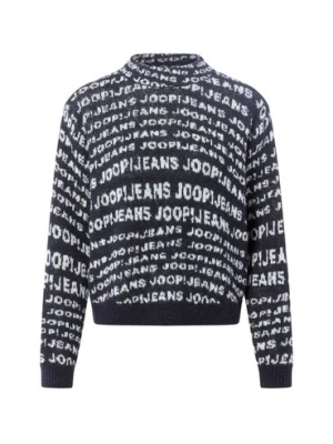 Joop Jeans Damski sweter z dzianiny - Kalissa Kobiety niebieski|biały wzorzysty,