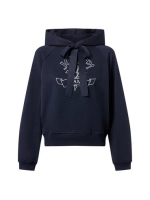 Joop Jeans Damski sweter z kapturem - Tinna Kobiety Bawełna niebieski jednolity,