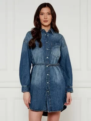 Joop! Jeans Jeansowa sukienka z paskiem Nele