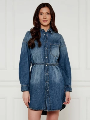 Joop! Jeans Jeansowa sukienka z paskiem Nele