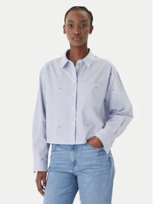 JOOP! Jeans Koszula Basima 10019224 30101901 Niebieski Oversize