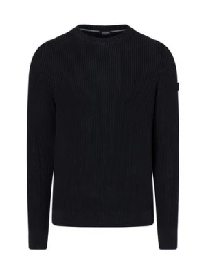Joop Jeans Męski sweter z dzianiny - Haro Mężczyźni Bawełna niebieski jednolity,