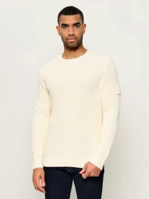 Joop! Jeans Sweter Honaro | Regular Fit kremowy