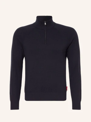 Joop! Jeans Sweter Typu Troyer Leminardo blau GRANATOWY
