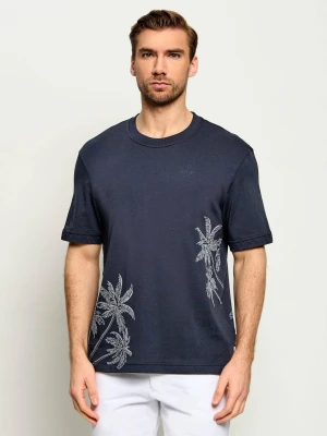 Joop! Jeans T-shirt Aumoa | Loose fit granatowy
