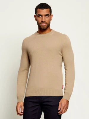 Joop! Jeans Wełniany sweter Laurelor | Modern fit beżowy