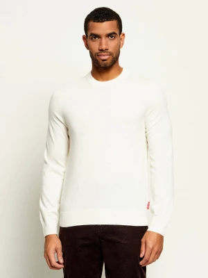 Joop! Jeans Wełniany sweter Laurelor | Regular Fit ecru