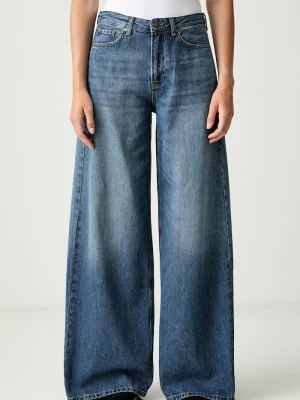 Joop! jeansy wide leg damskie niebieski