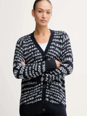 Joop! kardigan z domieszką wełny damski kolor granatowy 30048400