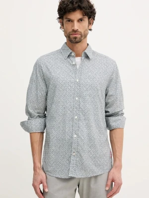 Joop! koszula bawełniana męska kolor niebieski regular z kołnierzykiem klasycznym 30101544