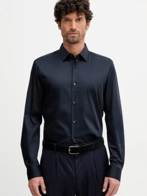Joop! koszula męska kolor granatowy slim z kołnierzykiem klasycznym 30044608