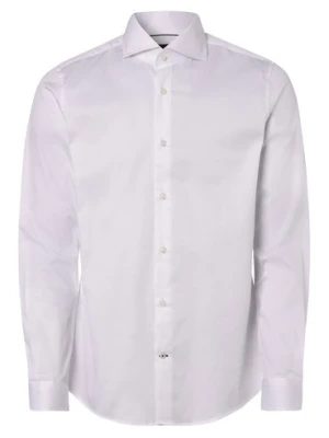 JOOP! Koszula męska Mężczyźni Slim Fit Bawełna biały kołnierzyk włoski,