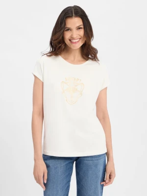 JOOP! Koszulka damska - Teja Kobiety wiskoza biały jednolity,