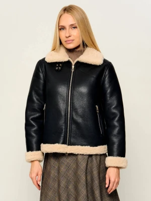 Joop! Kożuch Ollin | Loose fit | shearling czarny