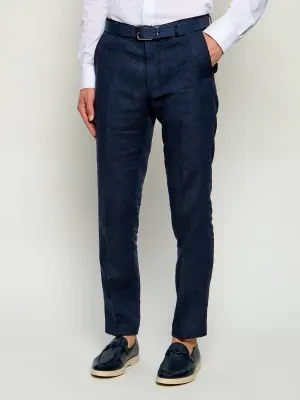 Joop! Lniane spodnie chino Hank | Slim Fit