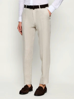 Joop! Lniane spodnie chino Hank | Slim Fit beżowy