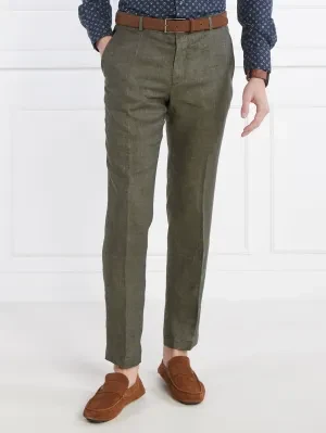 Joop! Lniane spodnie JT-18Hank | Slim Fit