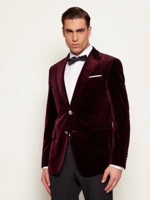 Joop! Marynarka z poszetką Horace-Velvet | Slim Fit