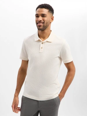 JOOP! Męska koszulka polo - Roni Mężczyźni Bawełna beżowy,