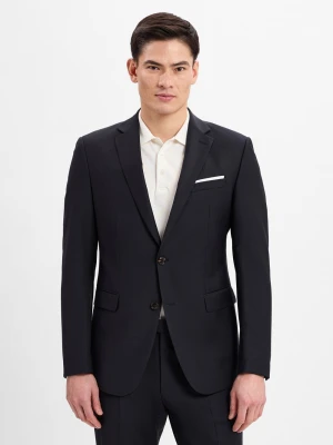 JOOP! Męska kurtka modułowa - Finch Mężczyźni Modern Fit Sztuczne włókno niebieski jednolity,