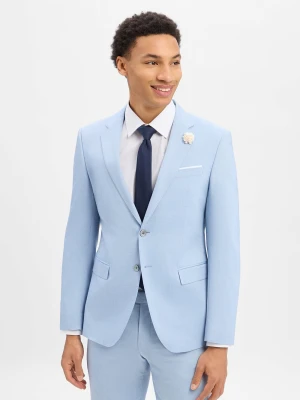 JOOP! Męska marynarka garniturowa z zawartością wełny - WeddingHerby Mężczyźni Slim Fit Stretch niebieski jednolity,