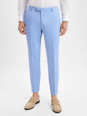 JOOP! Męskie spodnie garniturowe z zawartością wełny - Blayr Mężczyźni Slim Fit niebieski marmurkowy,