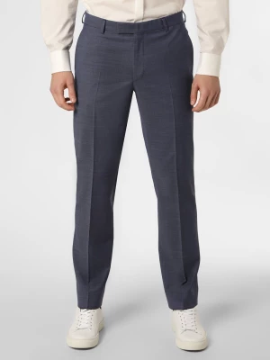 JOOP! Męskie spodnie od garnituru modułowego Mężczyźni Modern Fit Sztuczne włókno niebieski wypukły wzór tkaniny,